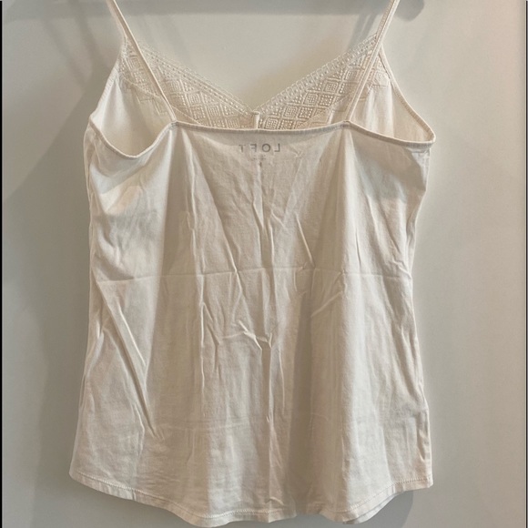 Off white tank top with clear stitching on the top - Picture 2 of 4